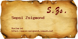 Sepsi Zsigmond névjegykártya